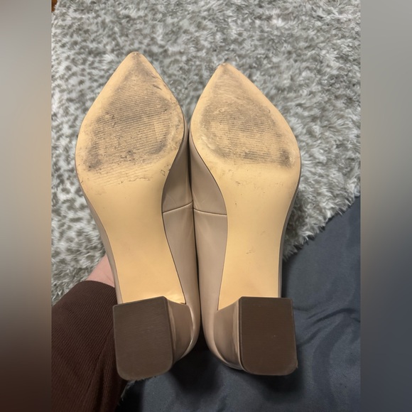 14th & Union Elegant Nude Block Heel Pumps - Picture 5 of 7